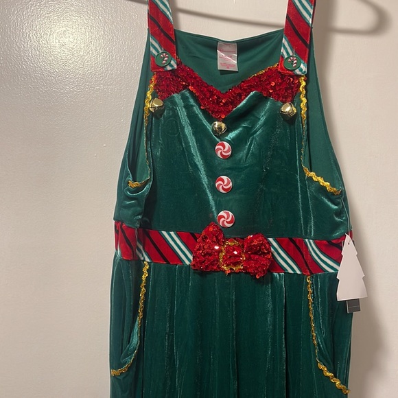 NOBO jingly christmas Romper outfit large NWT Ugly sweater outfit - Picture 4 of 8